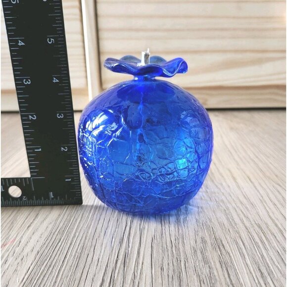 Glassworks Colorado Liquid Candle Cobalt Blue Art Glass Rare Handblown Oil Lamp - Picture 7 of 12